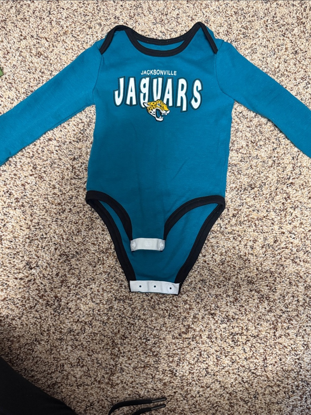 NFL Jacksonville Jaguars Teal Long-Sleeve One-Piece Bodysuit